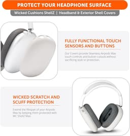 Beschermhoes Oorschelpen voor AirPods Max – Premium Siliconen Buitenkant – Beige — thumbnail 5
