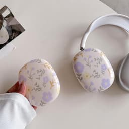 Hoesje voor AirPods Max met Paars Bloemenpatroon, Schokbestendige Beschermhoes — thumbnail 4