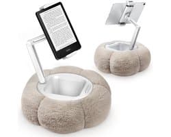 Verstelbare Tablet & E-reader Houder met Snacklade - Geschikt voor iPad, Kindle en meer (4,7-13 inch)