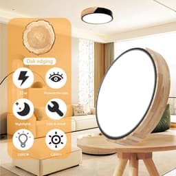 Moderne Ronde Zwarte Led Plafondlamp met Afstandsbediening en Dimfunctie — thumbnail 5
