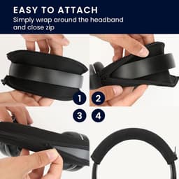 Hoofdtelefoon Headband Beschermhoes – Zwart Neopreen Bescherming voor Over-Ear Hoofdtelefoon — thumbnail 4