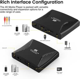 4K Ultra-HD Digitale Mediaspeler voor USB en Micro SD met HDMI en AV-uitgang — thumbnail 2