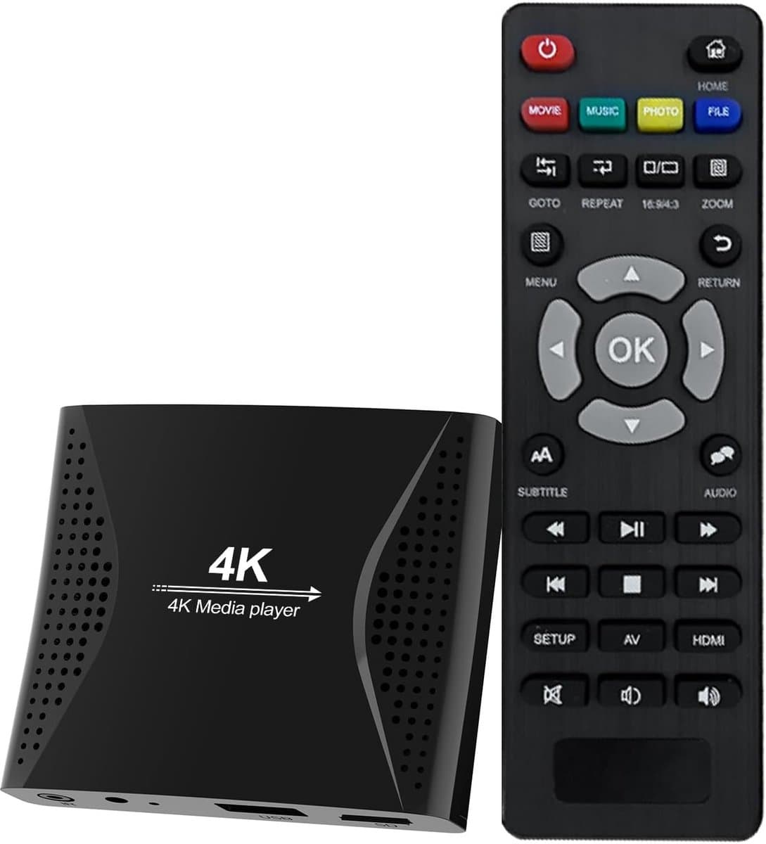 4K Ultra-HD Digitale Mediaspeler voor USB en Micro SD met HDMI en AV-uitgang — afbeelding 1