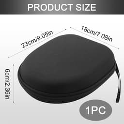 Duurzame Nylon Hoofdtelefoon Tas - Universele Maat - Geschikt voor Sony MDR-XFB950BT - MDRZX310 - COWIN E7 - Bose QC25 - Grado SR80 Black — thumbnail 7