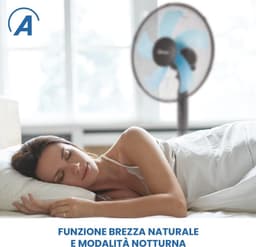 Stille Staande Ventilator met Afstandsbediening - 40 cm Oscillerend met 5 Vleugels en Instelbare Timer — thumbnail 3