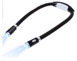 Oplaadbare Nekleeslamp met 4 LED's en 3 Modi voor Lezen in Bed