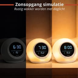 Grundig Wake-Up Light Wekker – Digitale Wekker met Radio en Bluetooth – Lichtwekker met LED-Display – Wake up Light - Wit — thumbnail 4