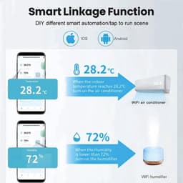 WiFi-temperatuur-vochtigheidssensor: Draadloze Temperatuur-vochtigheidsmonitor Met App-waarschuwing, Gratis Gegevensopslag — thumbnail 5