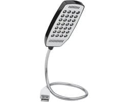 Flexibele USB LED Computer Lamp met Zwanenhals en Aan/Uit Schakelaar - Zwart