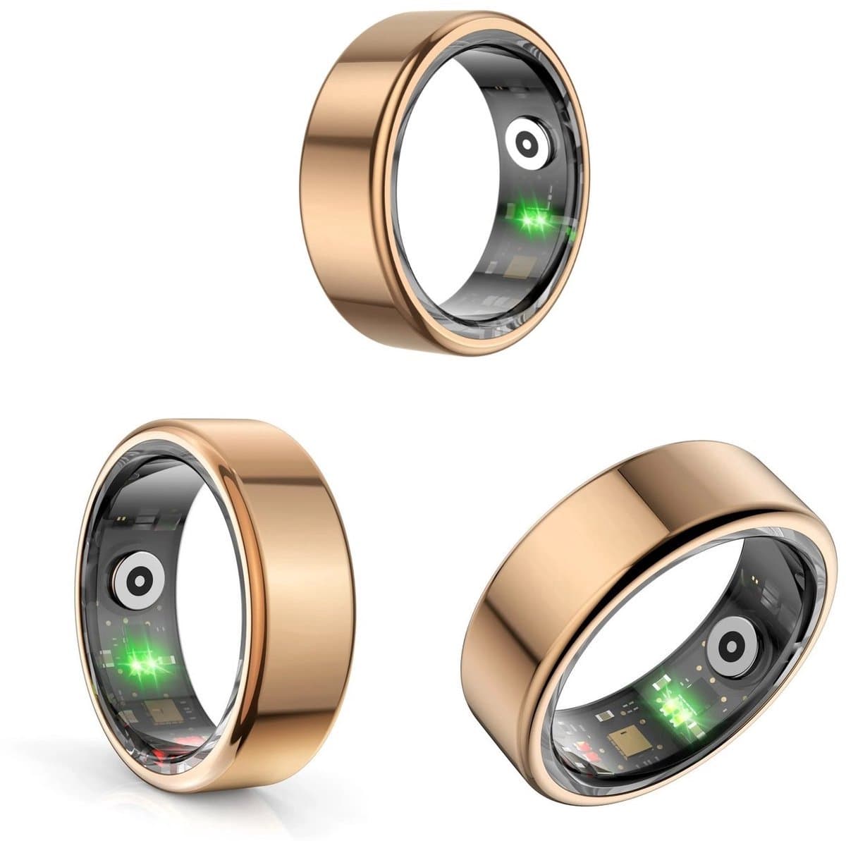 DrPhone RingSense V2 - Smart Ring - Europese ringmaat 67/68- IP68 Waterdicht - 24-Uur Hartslagmonitoring – Slaapmonitor – Stappenteller – Mobiele App – Rose Goud — afbeelding 1