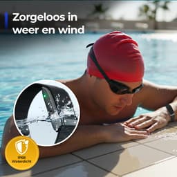 Shrivasta Activity Tracker | Dames & Heren Zwart- Smart armband met Hartslagmeter - Zuurstofmeter (SpO2) - Bloeddrukmeter – Stappenteller & Slaaptracker – menstruatiecyclus - incl. 2 Armbanden — thumbnail 4