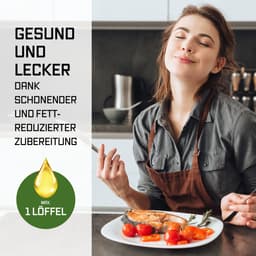 GOURMETmaxx 4L Airfryer heteluchtfriteuse met touchscreen 9 functies 8 programma’s – minibakoven, bijna zonder olie braden, spijltjes geschikt voor afwas — thumbnail 5