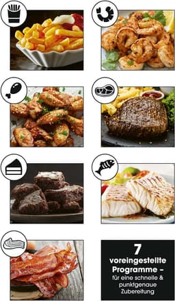 GOURMETmaxx digitale 4L heteluchtfriteuse met touchscreen en timer – energiezuinig frituren met 1400W, multifunctioneel mini-oven — thumbnail 9