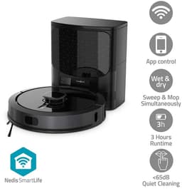Nedis SmartLife Robotstofzuiger – Laser Navigatie – Mapping – Dweilfunctie – 240 min – WiFi App – 0,6L – Zwart — thumbnail 3