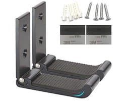 Opvouwbare koptelefoonhouder voor muurbevestiging, headset wandhanger, aluminium wandmontagehaak, tot 10 kg belasting