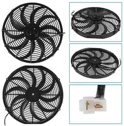 Universele autokoelventilator 16 inch 12V 120W met montageset voor auto en vrachtwagen — thumbnail 1