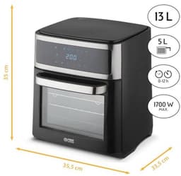 Airfryer Oven 13L met Digitale Besturing en Rotisserie | 8 Programma's | 1700W | Kookruimte met Binnenverlichting — thumbnail 3
