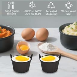 Siliconen Muffinvorm en Poached Egg Mould - Set van 4 voor heteluchtfriteuse — thumbnail 2