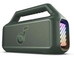 Draadloze Outdoor Luidspreker met Subwoofer, 80W, 24U Playtime, IPX7 Waterdicht, Floatable, RGB Verlichting, USB-C, Aangepaste EQ, Bluetooth 5.3, Perfect voor Camping en Strand