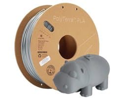 PolyTerra PLA Filament 1,75 mm 1000 g Grijs (Mat) - Duurzaam en Robuust 3D Printers