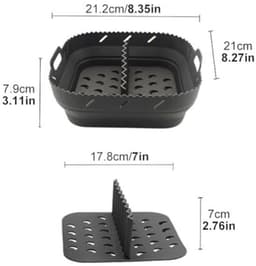 Siliconen bakvorm voor heteluchtfriteuse met scheidingswanden - Geschikt voor verschillende modellen — thumbnail 5