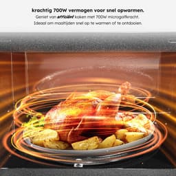 Magnetron - 20L - Touchscreen - 8 Programma's - Ontdooi Functie - Microgolfoven - Microwave - 700W - Zwart - Saaf — thumbnail 3
