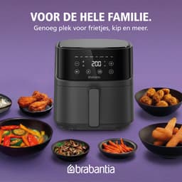 Brabantia Airfryer XL - 4 liter - Digitaal Touchscreen - 8 Kookprogramma's - Tot 4 Personen - PFAS-Vrij - 80ºC tot 200ºC - 1700 Watt - BBEK1134 — thumbnail 8