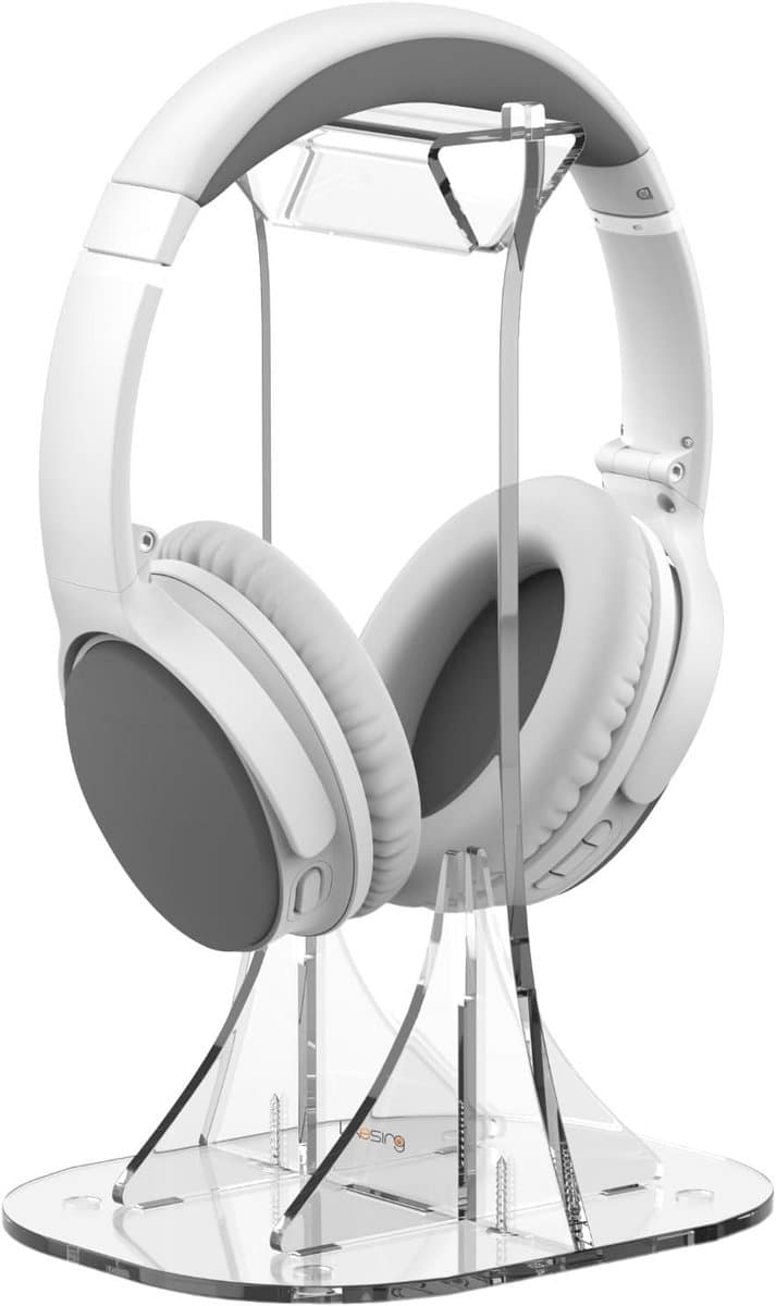 Acryl Hoofdtelefoonstandaard voor Alle Hoofdtelefoonmaten - Desk Holder voor Gaming Hoofdtelefoons en AirPods Max — afbeelding 1