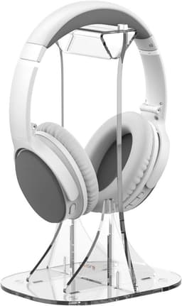 Acryl Hoofdtelefoonstandaard voor Alle Hoofdtelefoonmaten - Desk Holder voor Gaming Hoofdtelefoons en AirPods Max — thumbnail 1