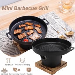 Mini BBQ Grill voor Indoor Barbecue - Draagbare Rookloze Tafelblad Grill voor Koreaanse Familie - Compacte Barbecue Pot voor Camping en Picknick — thumbnail 2