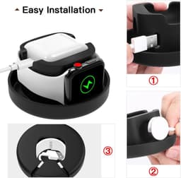 Travel Case voor Apple Watch en Airpods - Beschermende Opbergtas voor Reizen - Paars — thumbnail 2