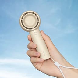 Mini draagbare ventilator zonder bladen - krachtige en veilige handventilator met 5 snelheden, USB-oplaadbaar, 16 uur koeltijd, ideaal voor reizen en cadeaus — thumbnail 2