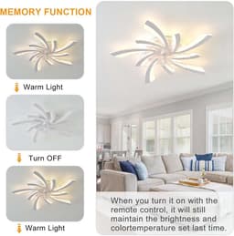 Dimbare Plafondventilator met Licht en Afstandsbediening voor Slaapkamer, Keuken en Woonkamer — thumbnail 5
