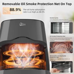Grote AANDUIDING Airfryer - 6,5 Liter - Gezond Frituren Zonder Vet - Instelbare Temperatuur en Tijd — thumbnail 2