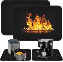 Vuurvaste Mat - Warmtebeschermingsmat 60 x 40 cm - Antislip Siliconen Matten voor Keukenwerkbladen - Airfryer Oven Magnetron - Set van 2 — thumbnail 1