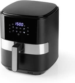 Quvo® Airfryer xl - Airfryer xxl - Heteluchtfriteuse - 6,2 Liter - 8 programma's - roestvrij staal/zwart - 30cm x 39cm x 34cm — thumbnail 5