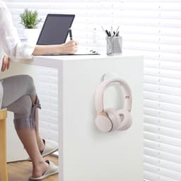 2 Stuks - Koptelefoonhaak - Headset Houder - Headset Standaard - Wit+Zwart - PP - 9*6,5*3,3 cm - Headset Haak - Hoofdtelefoon Haak Muurbeugel - Koptelefoon Houder voor onder Bureau - Zelfklevende Haakjes - Opberghaak voor koptelefoon — thumbnail 2