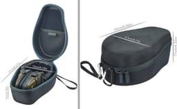 Earmuff Case voor Veilig Transport en Opberging van Oorkappen - Robuuste Beschermende Tas in Zwart-Blauw — thumbnail 4