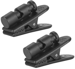 2 Stuks Hoofdtelefoonsnoerclip - Zwarte Klem voor Hoofdtelefoon — thumbnail 1