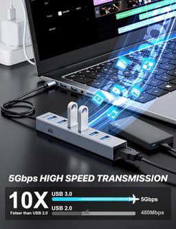 USB Hub met 7 Poorten voor Snelle Dataoverdracht — thumbnail 4