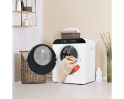 Wandmontage Droger Met 6 Programma's - Dubbele Desinfectie UV/Hoge Temp, Anti-Verstrengeling & Kinderslot