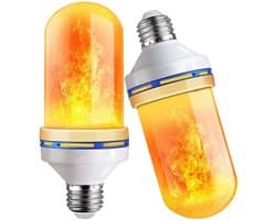 2 STUKS/SET LED E27 Vlamlamp Vuurlamp Maïslamp Flikkerende Blauwe Cirkel LED-lamp Dynamisch Vlameffect 110V-220V voor Thuisverlichting