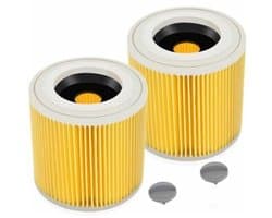 4x Patroonfilter geschikt voor Kärcher WD1, WD2, WD3 en A series - Vervangt 6.414-552.0 - Filter