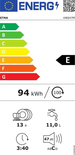 ETNA VW647M vaatwasser Volledig ingebouwd 13 couverts — thumbnail 2