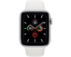 Apple Watch Series 5 GPS + Cell 44mm Silver Alu Case White Band