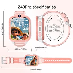 Blackview gps horloge kind - smartwatch kids - Z40Pro - kids smartwatch - gps horloge kinderen - gps horloge kids - (Video)bellen - HD Camera - Whatsapp en SMS - Bekijk Locatie Kind - Geschikt voor iOS en Android - Roze — thumbnail 3