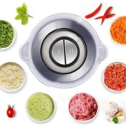 Elektrische Vleesmolen - 500W - Foodprocessor - Hakmolen - 2L RVS Keukenmachine - 2 Snelheden - voor Vlees - Noten en Groenten - Eenvoudig Schoon te Maken - Standaard — thumbnail 2