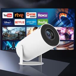 Beamer met Android TV - Draagbare Projector 720P Native - Wifi Projector met Bluetooth, HDMI en USB - 180° Draaibare Smart Projector voor Thuis en Buiten — thumbnail 5