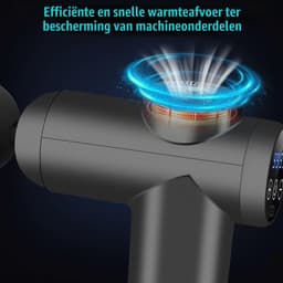 Mini-spiermassagegeweer, ultrastil massagegeweer, 99 snelheden, 8 massagekoppen, LCD-scherm, draagbare elektrische stimulators om spierpijn te verlichten — thumbnail 4