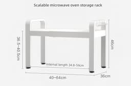 Uitschuifbare Magnetron en Oven Rek - Keukenopslag 36 x 63 cm — thumbnail 3